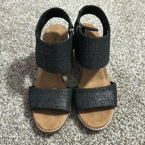 Tom’s Majorca Black Heeled Sandal